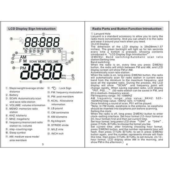 HRD-602 Digital Radio Mini Easy to Operate LCD Display FM/AM Portable Pocket