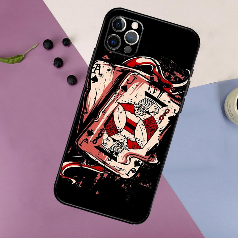 Pik-Ass Poker Handyhülle Für iPhone 17 Air 16 14 13 12 11 15 Pro Max 13 mini 15 16 Plus 16e Bumper Hülle
