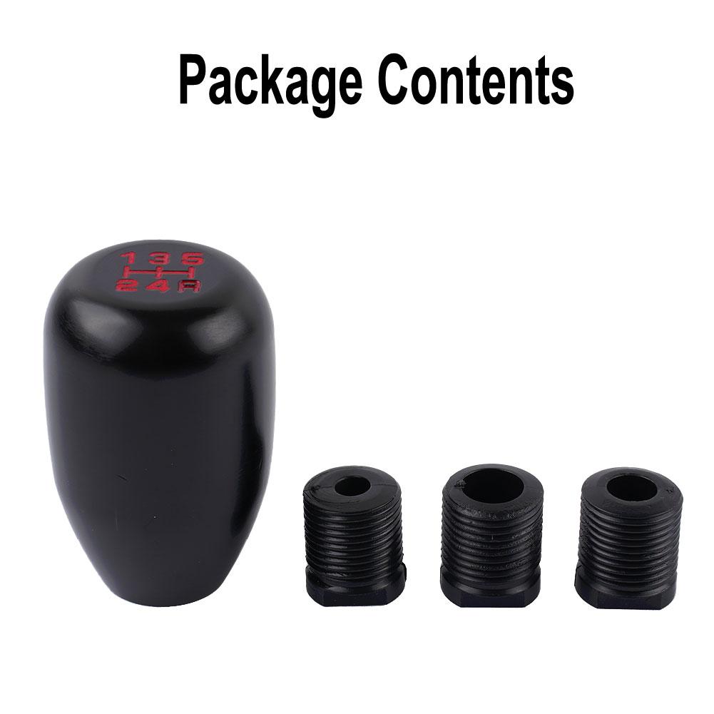 Useful Shift Knob With Adapter Vintage Design Easy Installation Kit Parts Replacement 5 Speed Accessrories Black