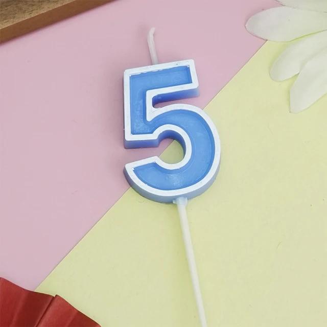 Candy Colored Happy Birthday Number Candle Children's Party Creative Cartoon Jelly Colored Valentine's Day Activity Candle