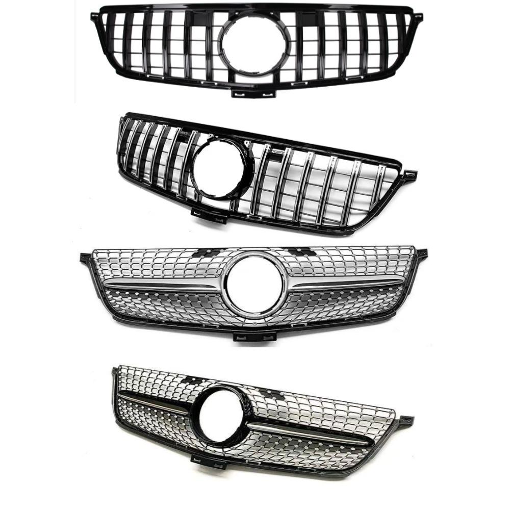 For Mercedes ML W166 2012-2015 Front Bumper Grille ABS Gloss Black Sport Mesh Grill  Tuning Accessories ML300 ML350 ML400