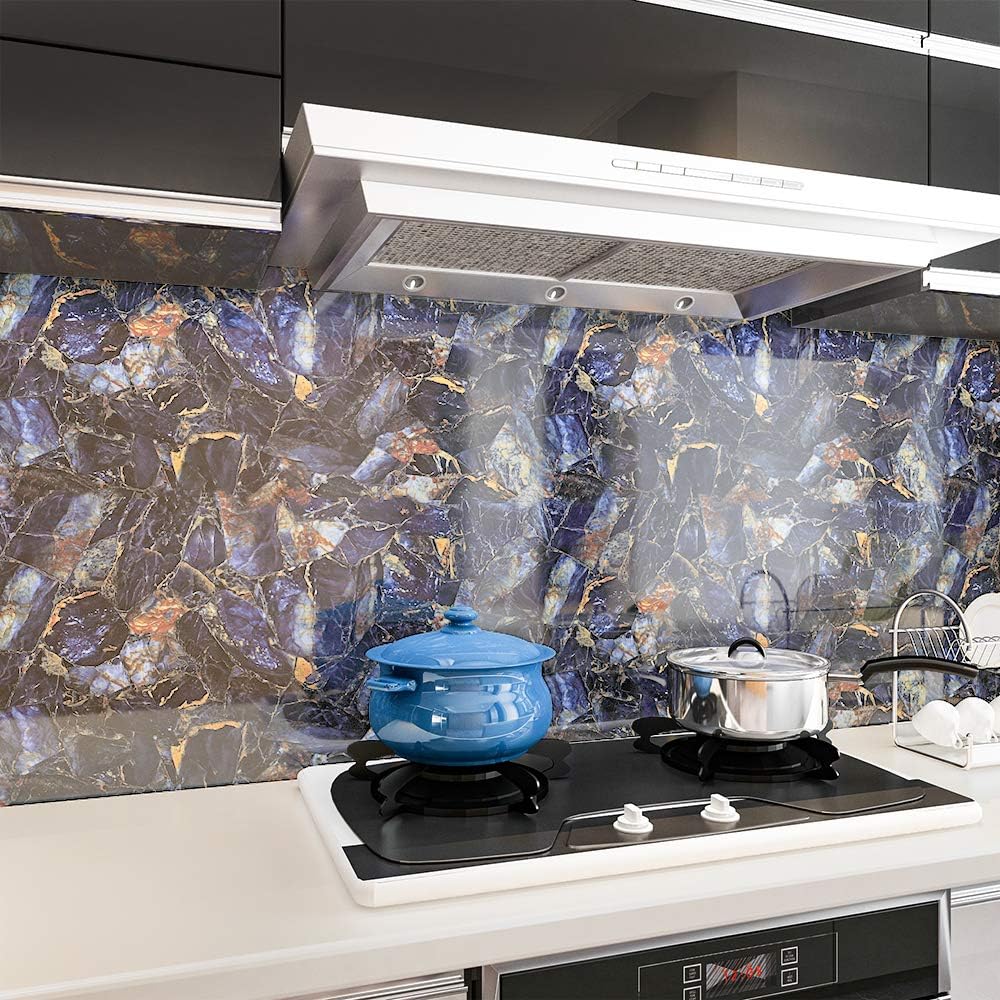 Marble Wallpaper Contact Paper Waterproof Oil-proof Wall Stickers PVC Self Adhesive Kitchen Ambry Countertop Home Decor