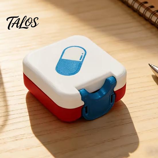 Portable Pill Organizer Box, Small Travel Medicine Organizer, Moisture-proof Moisture Proof Case Pocket Tablet Case, for Daily Health Supplements