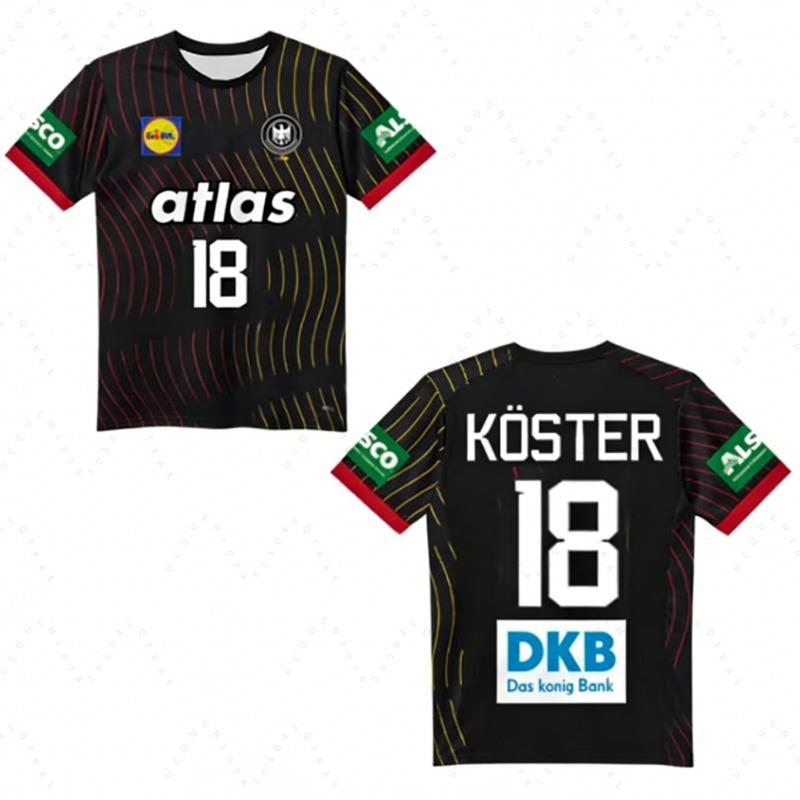 2026 German New Dhb Handball Jersey T Shirts Quick Drying Breathable Sportswear Short Sleeved Men's Outdoor Fitness Casual Tops