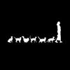 30x12cm Cat Follow Lady Cute Auto Stickers Sticker Car Windows Motorbike Bumper Laptop Decor Vinyl Decal Car Accessories