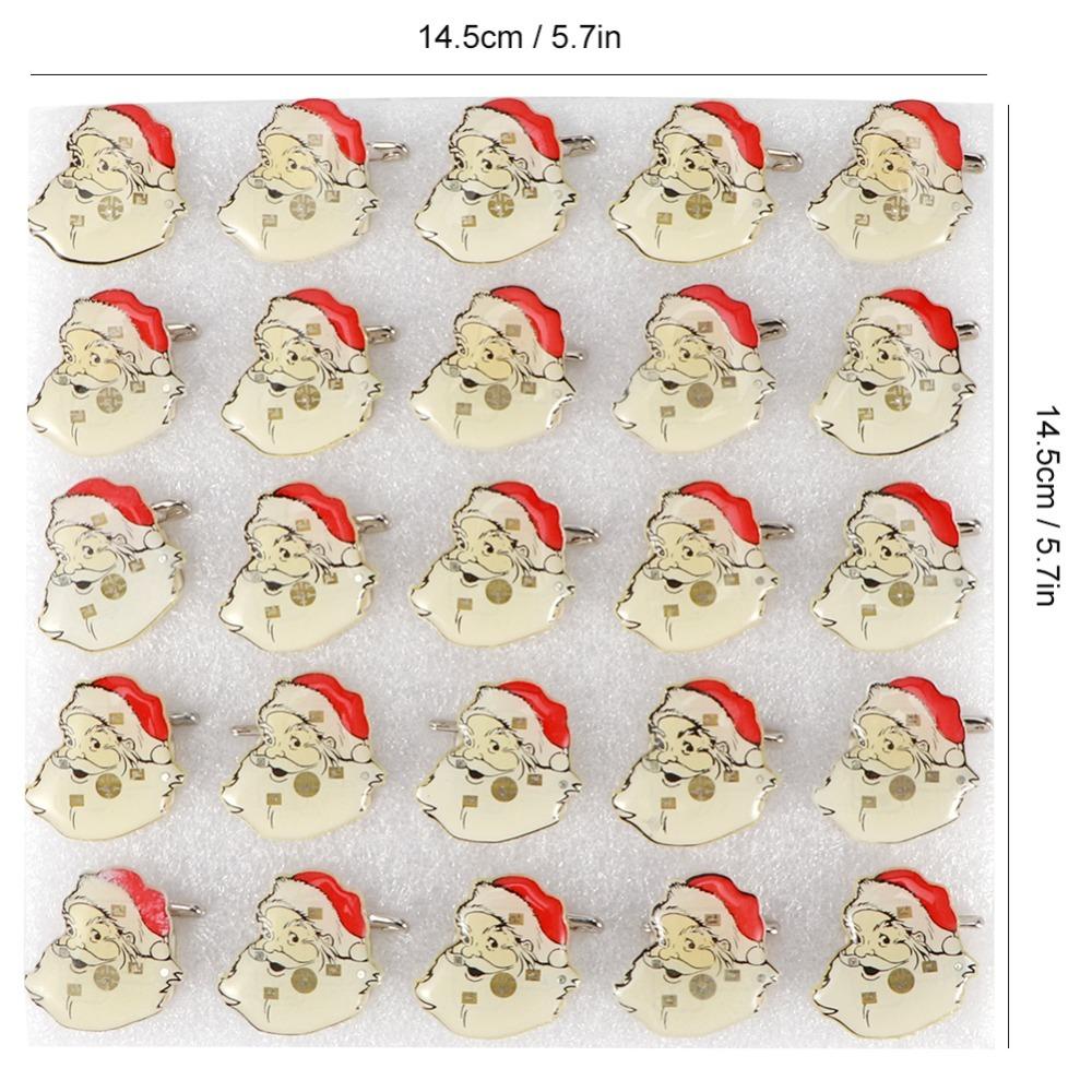 25pcs LED Light Up LED Luminous Brooch Luminous Design Christmas Badge Pin Gift Giving