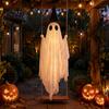 Animierte Halloween-Hoffiguren Leuchtendes Hängendes Schaukelgeister mit Hexenhut Fernbedienung Verstellbar Einfache Montage Requisiten Helligkeit Fliegend