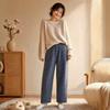 Thick Fleece Lined Lounge Pants Women Winter Warm Casual Wearable Sleepwear Plus Size