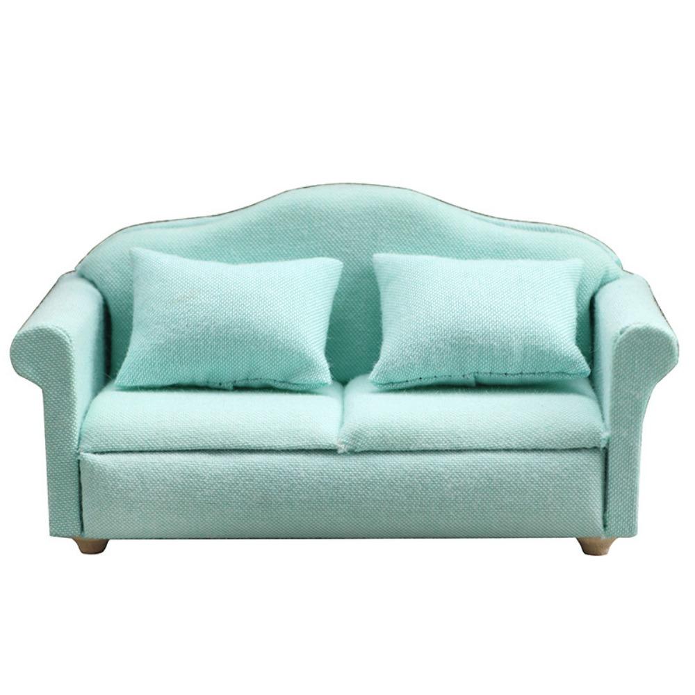 Mini 1:12 Dolls Sofa Pillows Set Cute 8*6.5*7.5Cm/13.5*6.4*7.2Cm Simulation Dollhouse Furniture Multistyles