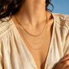 European & American Women's Fashion Layered Necklace Set: Twist Blade & Paperclip Chains