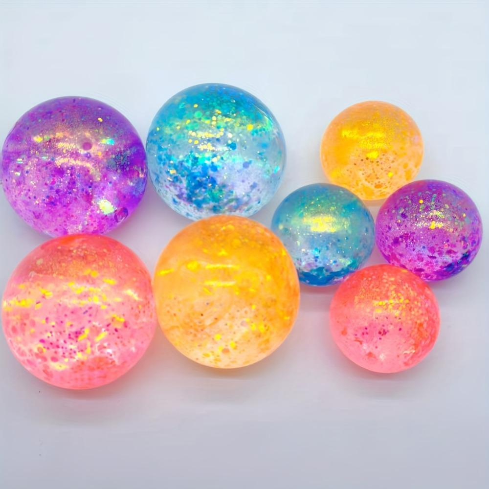 Random Color Beautiful Squeeze Toys Spherical Geometric Squeeze Toys Filled With Gold Powder