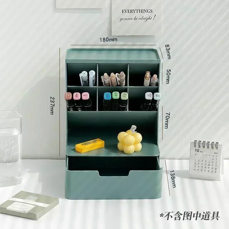 

Многофункциональный наклонный держатель для ручек, офисный настольный органайзер, ведро для ручек, студенческий подарок, коробка для хранения канцелярских принадлежностей, настольные аксессуары зелёный