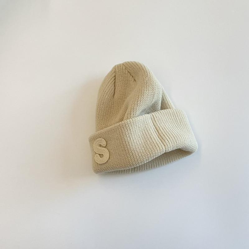 

Осенняя детская шапка для мальчиков, вязаная детская шапочка с вышивкой S и буквами для детей, детские шапки для девочек, детская шапочка для малышей