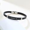 Individuelles dünnes Lederarmband, personalisierbares verstellbares Armband, Punk-Leder-Wrap für Damen und Herren