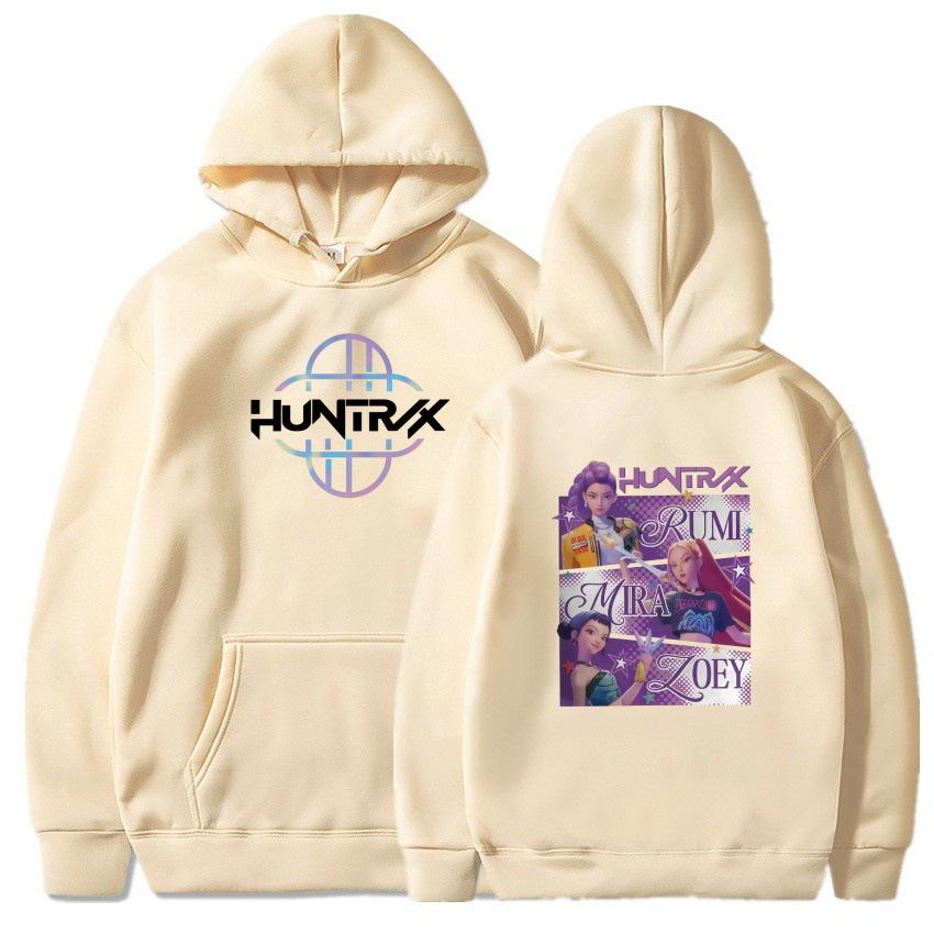 European & American 2025 KPOP Demon Hunting Girl Group Fleece Sweatshirt - Autumn/Winter Kids' Hooded Fashion.