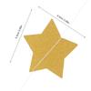 2Pcs Gold Star Garland Banner Double-Sided Glitter Paper Stars 6.5ft Twinkle Decorations Party Hanging Decor Birthday Baby