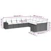 VidaXL Garden Lounge Set with Cushions 10 Pcs, Patio Sofas, Furniture Set, Outdoor Terrace Furniture, Grey 3223111