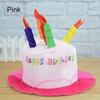 Plush Happy-Birthday Hat Cake 5 Candles Adult Size Fancy Dress Party Hat Perfect As Party Favors Costume Accessories New 2025