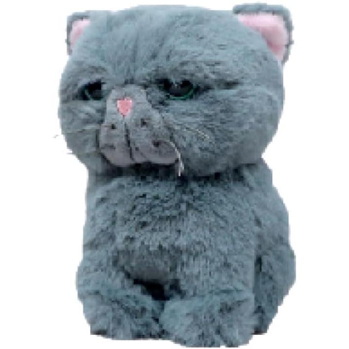 Naitou Design Mochabonbon Plush Toy Gray Bonbon Cat Height Approx. 12cm