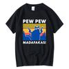 Pew Pew Madafakas Tshirt Men Short Sleeve Novelty Funny Cat T Shirt Cotton Loose Top Shirts Tee TShirt Summer Casual Loose Male