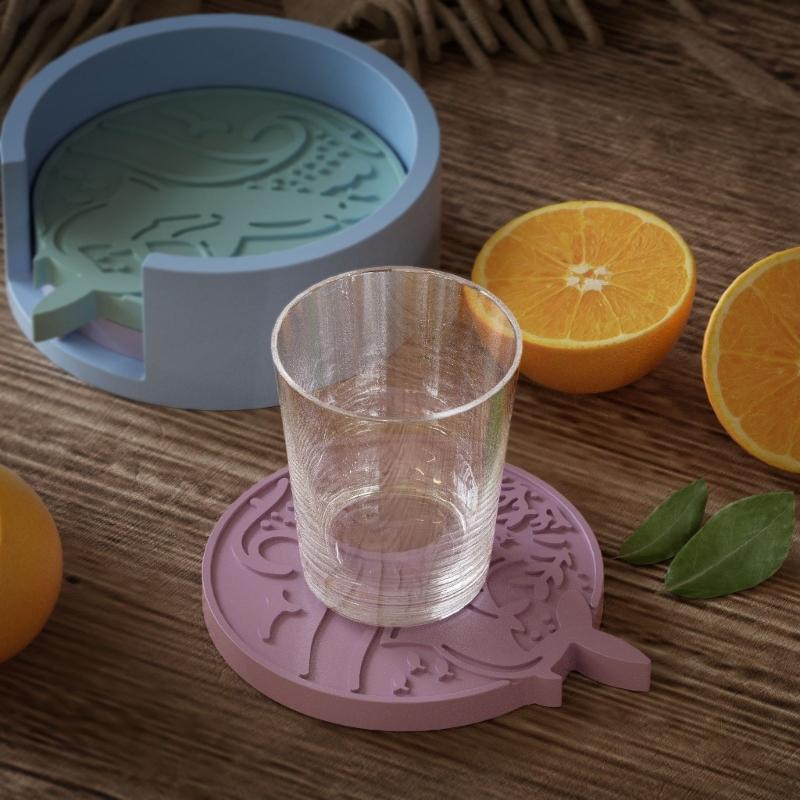 Food Grade Silicone Craft Mould Set for Handmade Resin Coasters Featuring Nauticals Designs and Easy Releases
