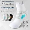 Men's Plus Size Mid-Calf Sports Socks - Terry Bottom, Sweat-Absorbent, Breathable for Running, Hiking, and Marathon
