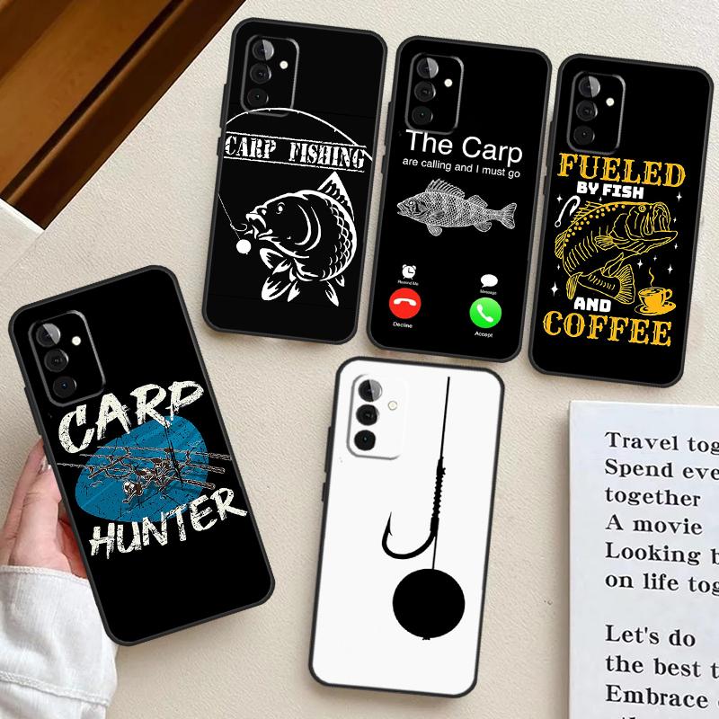 Carp Fish Fishing Rod Hook Case For Samsung Galaxy A12 A22 A32 A52 A14 A24 A34 A54 A53 A33 A13 A15 A25 A71 A51 Cover