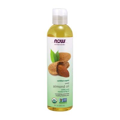 Solutions Organic Sweet Almond Oil 100% Pure Moisturizing Oil, 8 Fl Oz