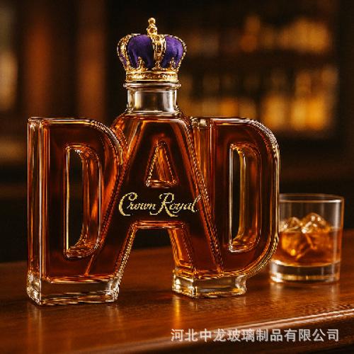 

Трансграничная европейская бутылка виски DAD Бутылка виски для папы Стеклянная бутылка Crown Royal