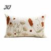 Square Decorative Pillow Shams Floral Embroidered Cushion Cover, Throw Covers Farmhouse Cover for Living Room Sofa Couch Washable