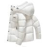 2025 Winter Men's Hooded Down Jacket - Korean Style, Warm, Stand Collar, White Duck Down for Middle-Aged & Young