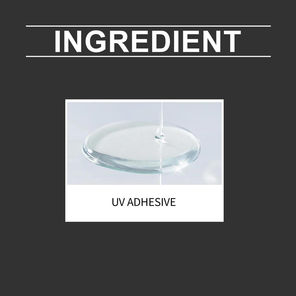 Homonth Glass Repair Kit Car Windshield Scratch and Crack Repair Glue Clear Vision Portable Adhesive 1set