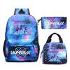 Animation Cartoon With Peripheral Printing Children'S Spine Backpack Set, Primary And Secondary School Student Leisure Schoolbag