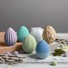 Handmade Craft Easter Geometric Eggs Mold Striped Pattern Epoxy Resin Mold  Aromatherapy Candle