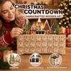 Holz Weihnachtskalender Countdown Tischdekoration, Feiertags-Heimdeko, Festlicher Holzschmuck für Weihnachtsdekoration