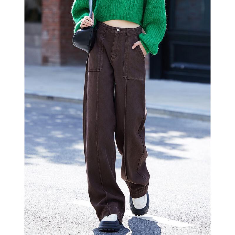 

Women s Old Money Style High-Waist Straight Leg Jeans M