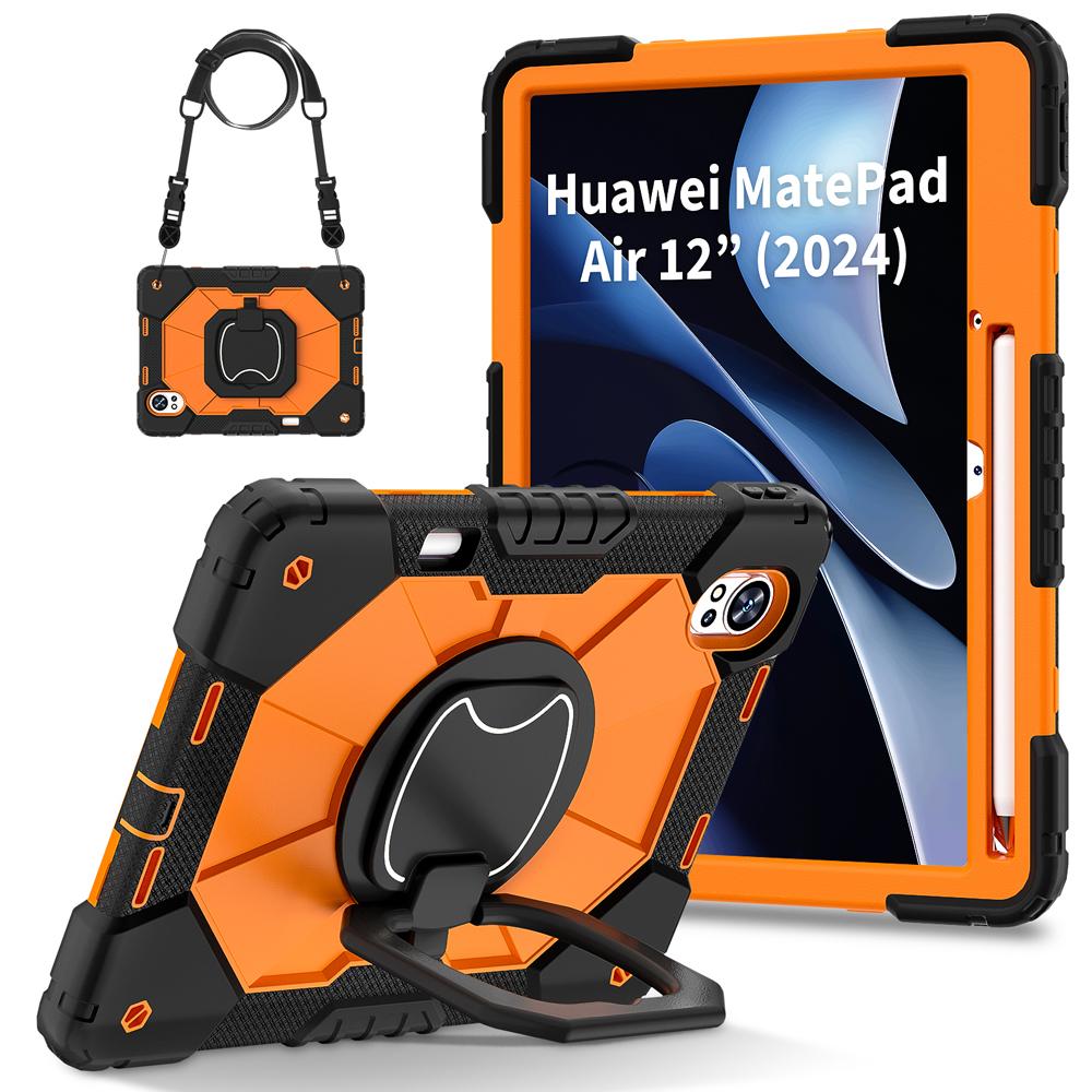 Silicone+PC Tablet Cases for 12'' Huawei MatePad 12 X 12X Air 2025 2024 Case W20 W30 W10 Cover Portable Rotate Stand Shell