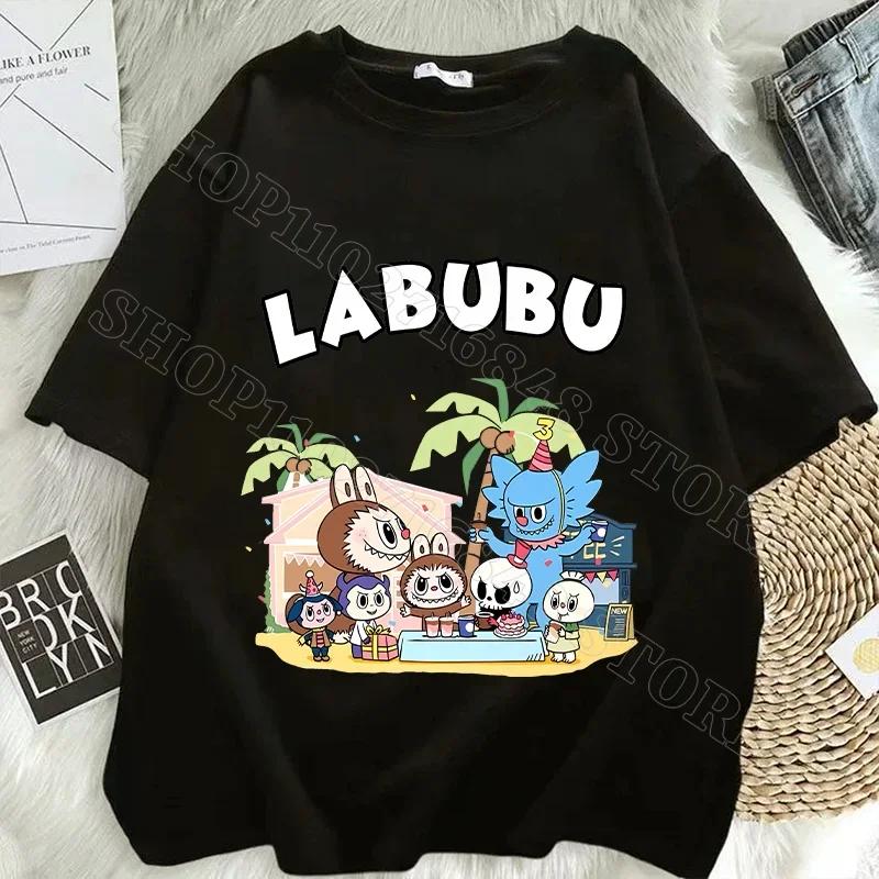 Women Labubu Adult Sweethearts Clothes T Shirts Girl Cartoon Anime Graphic Print Shirt Fashion Tops FeUnisex Birthday Party Gifts