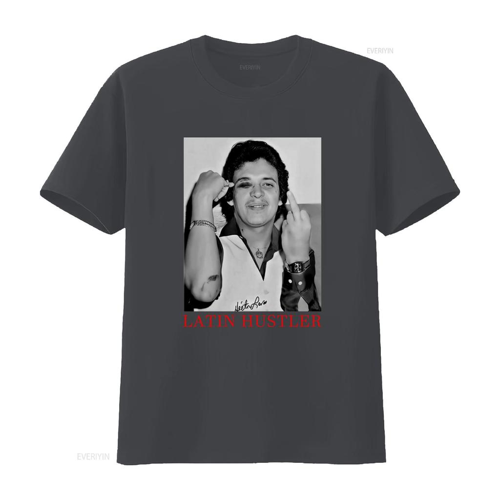 T-shirt Retrò Latino Hustler Classico Héctor Lavoe Stile Vintage Design Hip Hop vintage Lavata Morbida Traspirante streetwear