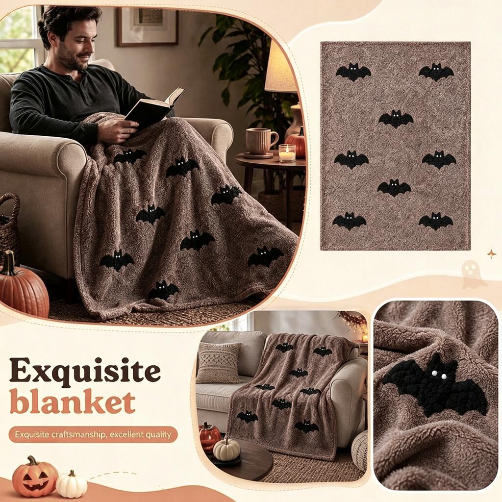 Halloween Blanket Soft Throw for Couch, Cozy Home Decor for Bedroom