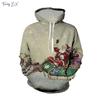 Christmas Sweatshirts for Men 3D Pattern Print Casual Pullover Hoodies Tops Harajuku Street Kangaroo Pocket Long Sleeve Clothing