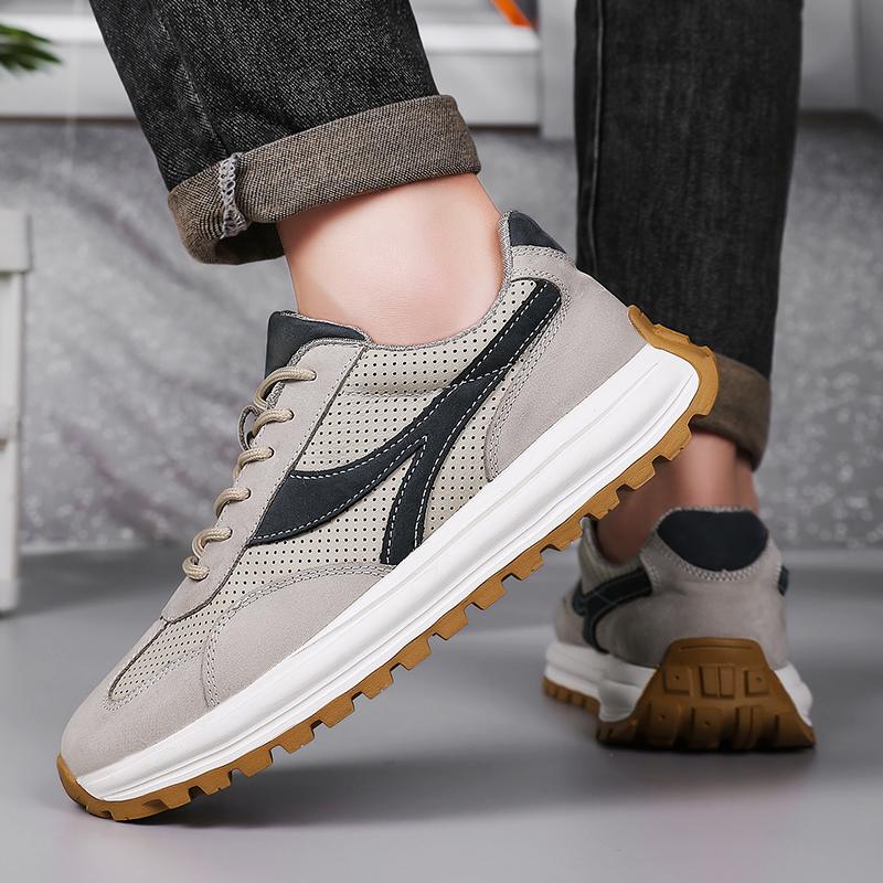 Men's Casual Sports Shoes Fall New Male Comfortable Walking Shoes Mesh Upper Breathable Men's Outdoor Footwear Lace-Up Men Flats