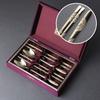 Korean 2-Person Sujeo Cutlery Set - STS304 Gold Plated Spoon & Chopsticks with Gift Box