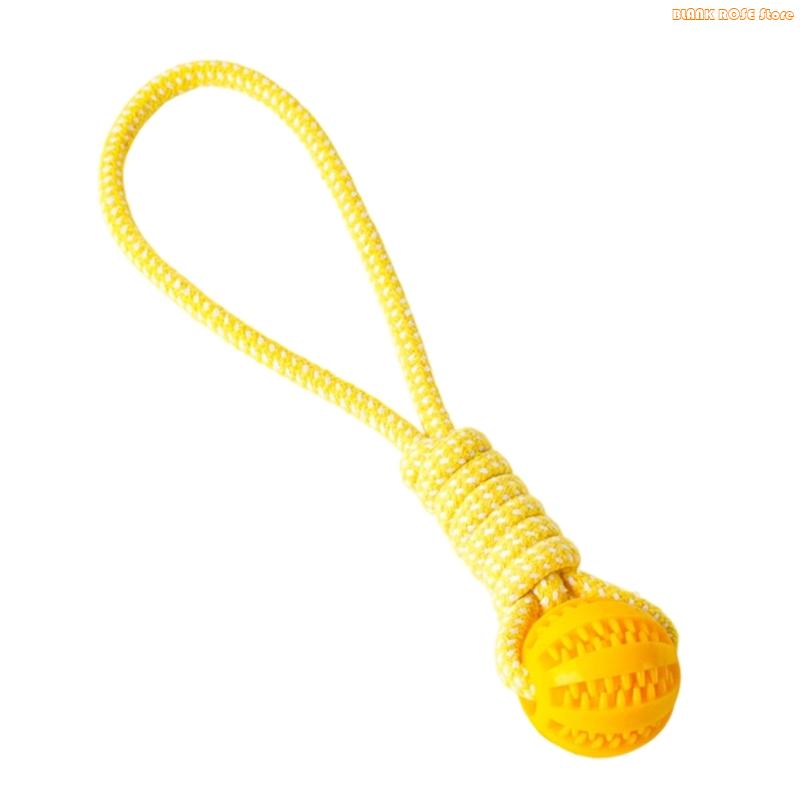 K1AE Pet Teething Toy Teething Ball Molar Pet Chew Dental Cleaning Toy Interactive Reward Molar Toy for Puppies