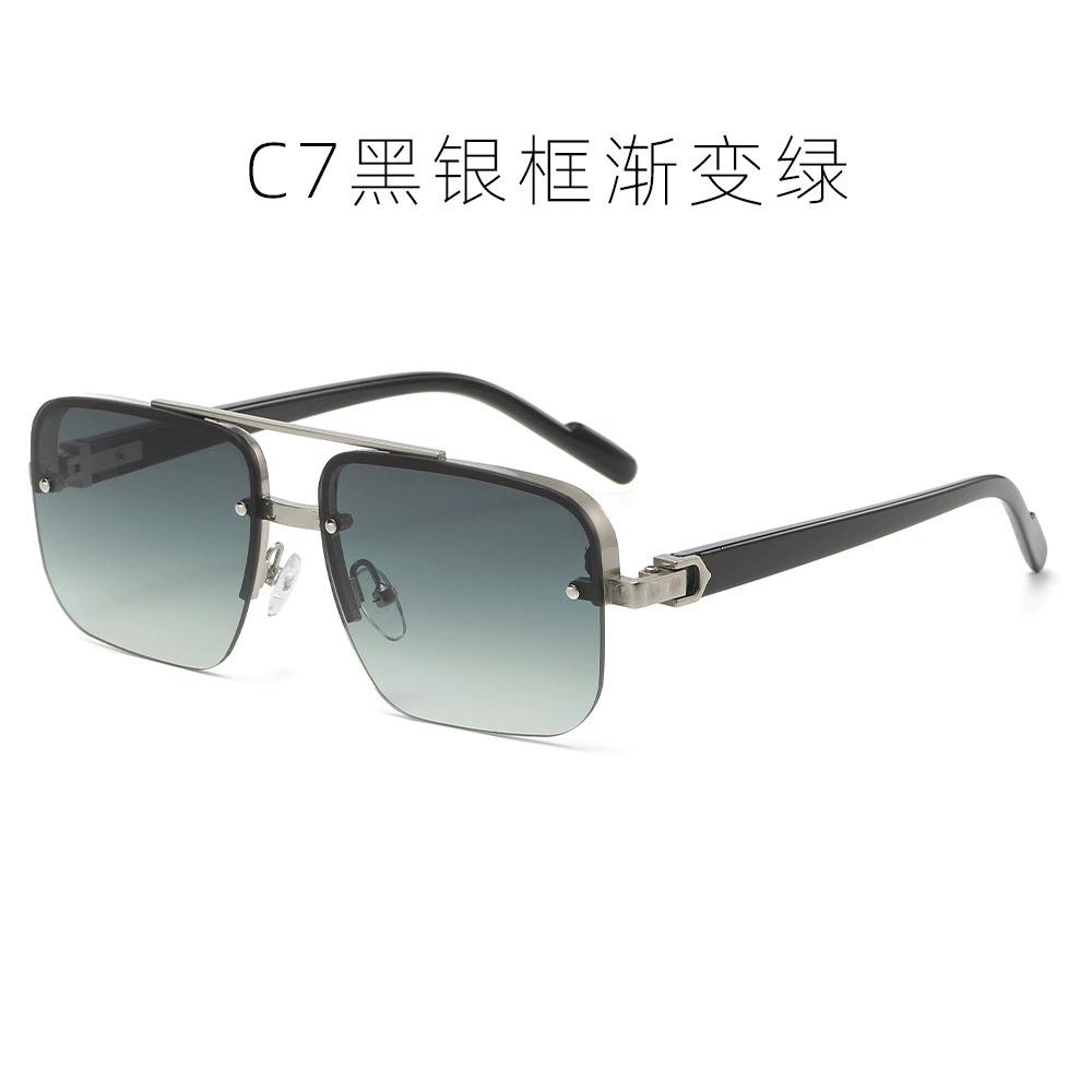 Mens Womens Square Gradient Sunglasses Double Bridge Oversized UV400 Anti Glare Shades Eyewear Brand Design