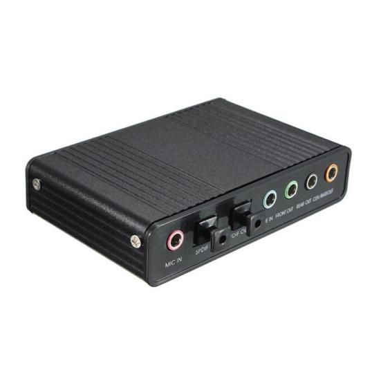 6 Channel USB 5.1 Optical S/PDIF 2 External Audio Sound Card Adapter