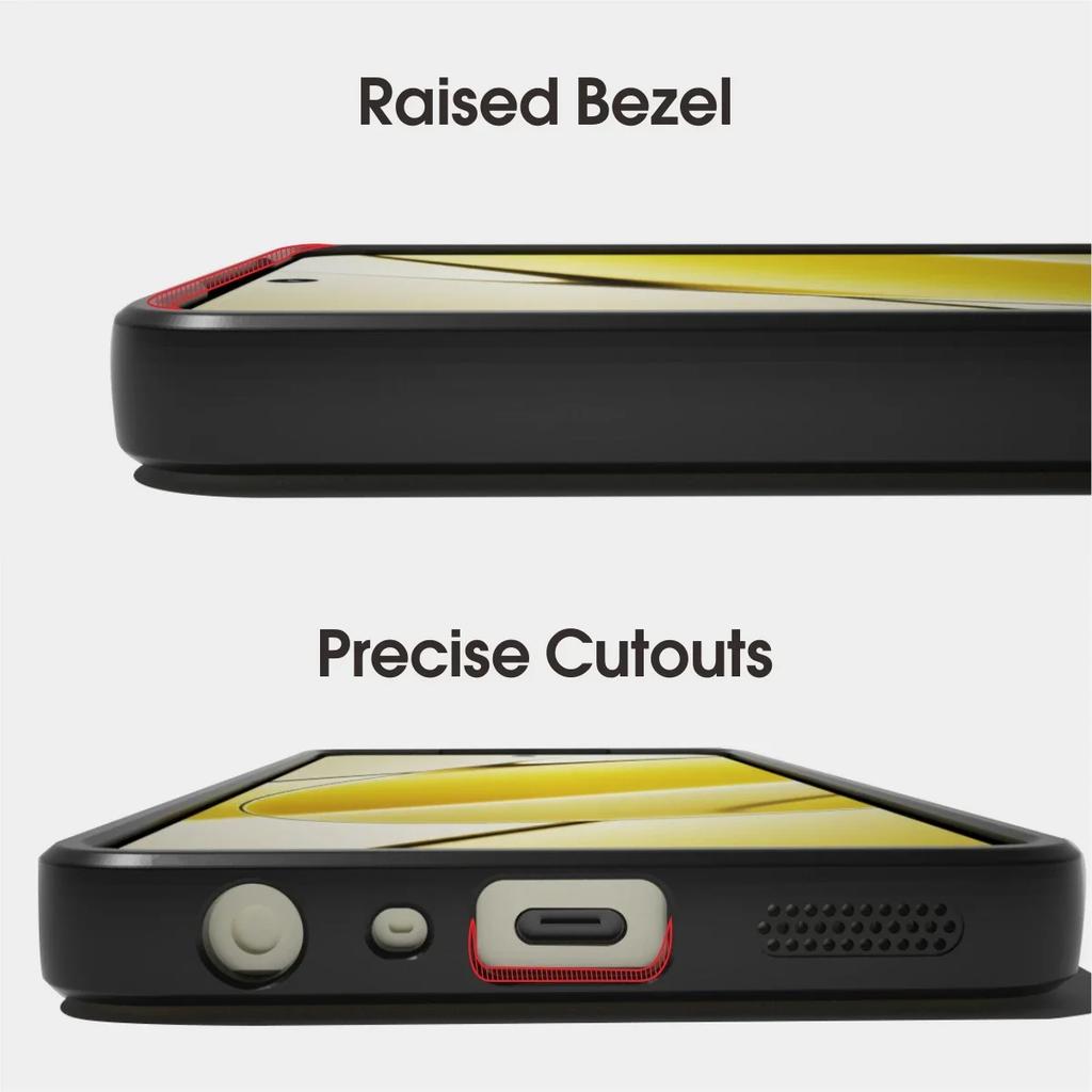 (Comes with wrist strap)Dual Coating Case for Realme 11x 5G, Anti-Fingerprint, Easy to Hold Feels, Phone Cover for Women, Men, Matte, Clear