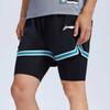 Li Ning CBA Series 2022 CBA Game Shorts Logo Sports Basketball Shorts Men Shorts Black AAPS143-2