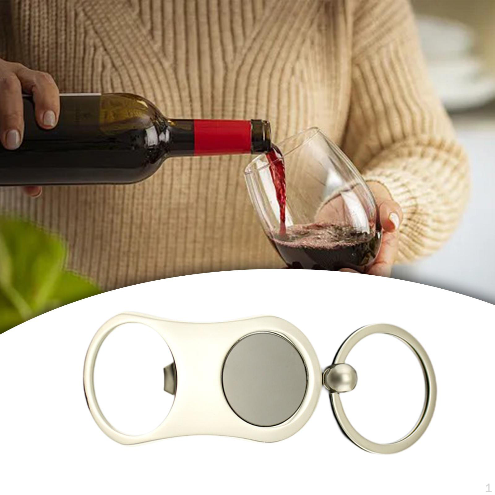 Beer Bottle Opener Keychain, Unique Zinc Alloy Keyring, for Bar, Restaurant, Home 2.9cmx6.6cm