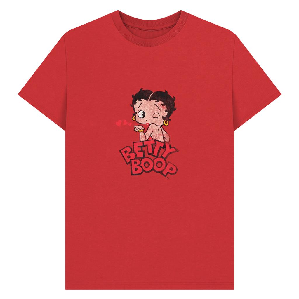 Betty Boop Unisex Adult Faded T-Shirt